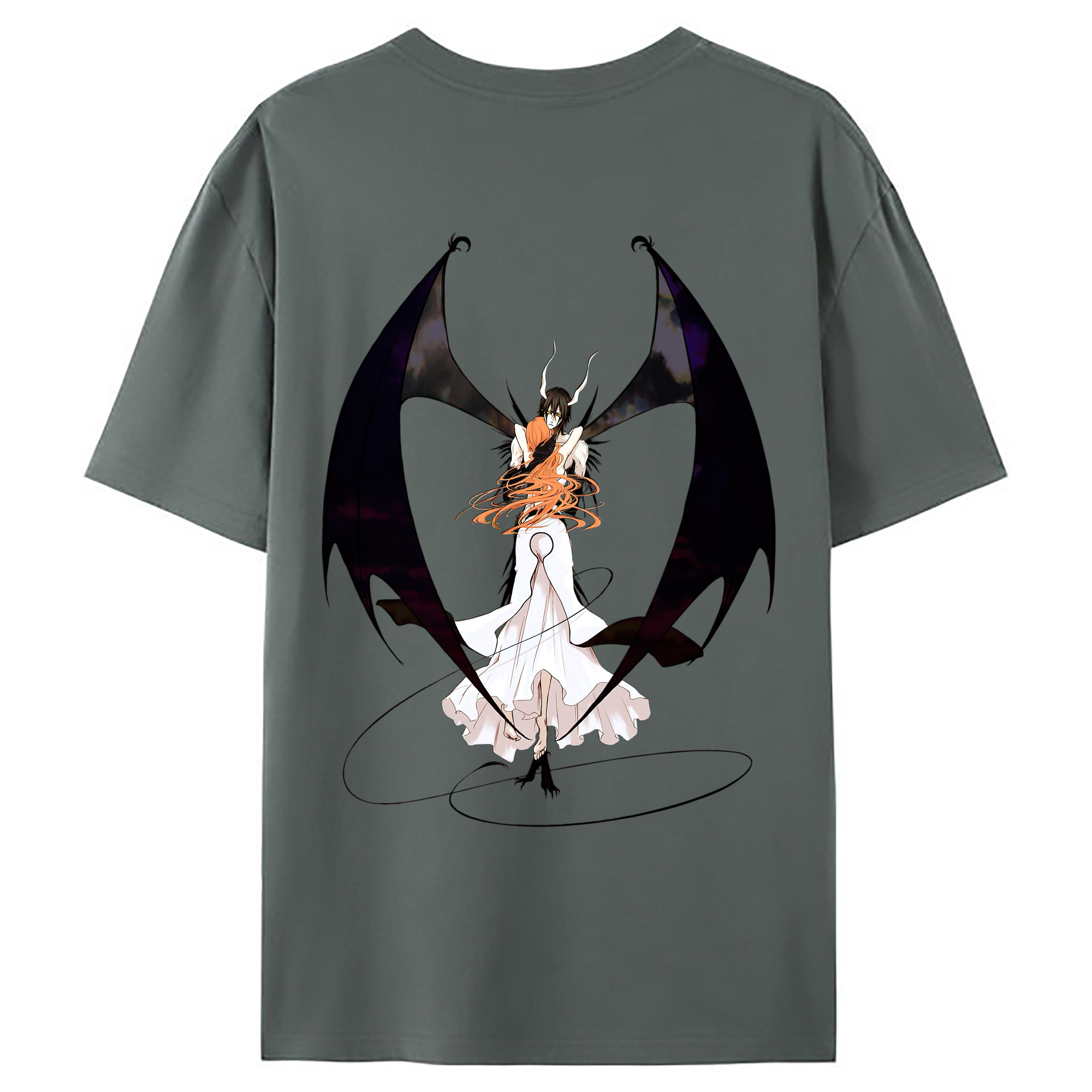 （画像用） ブリーチ ウルキオラ·シファー BLEACH Ulquiorra cifer 綿100％ メンズ半袖Tシャツ（バックプリント） 通気性
